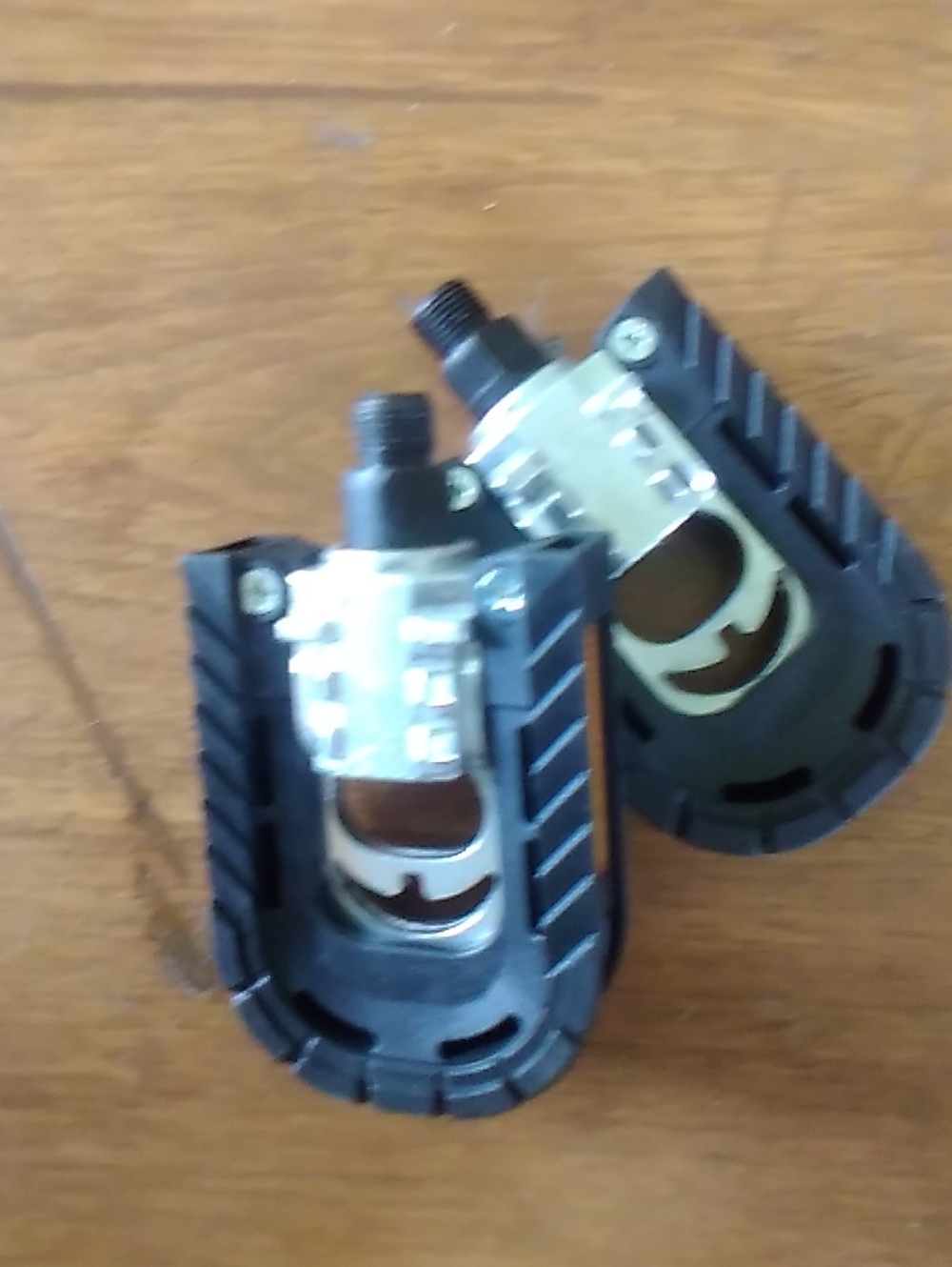 Black and Silver Folding Bicycle Pedals - Pair